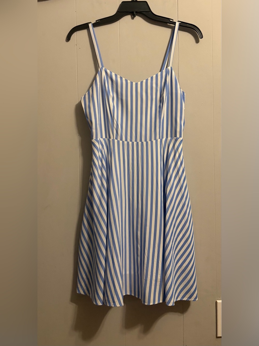 Old Navy Blue and White Striped Spaghetti Strap Dress